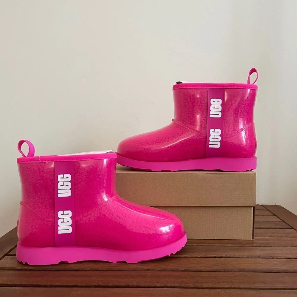 UGG Kids' Classic Clear Mini II Rock Rose USA Big Kid 6/UK 5/EU 38